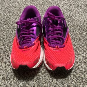 Brooks Vibrant Red and Purple Athletic Shoes